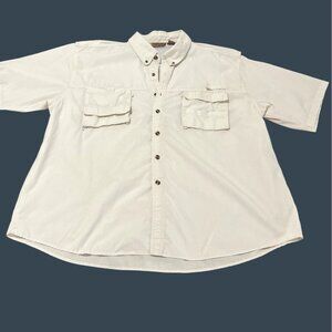 Men's 3X Short Sleeve Shirt Outdoor Hiking Fishing  Safari Mesh Vented Button